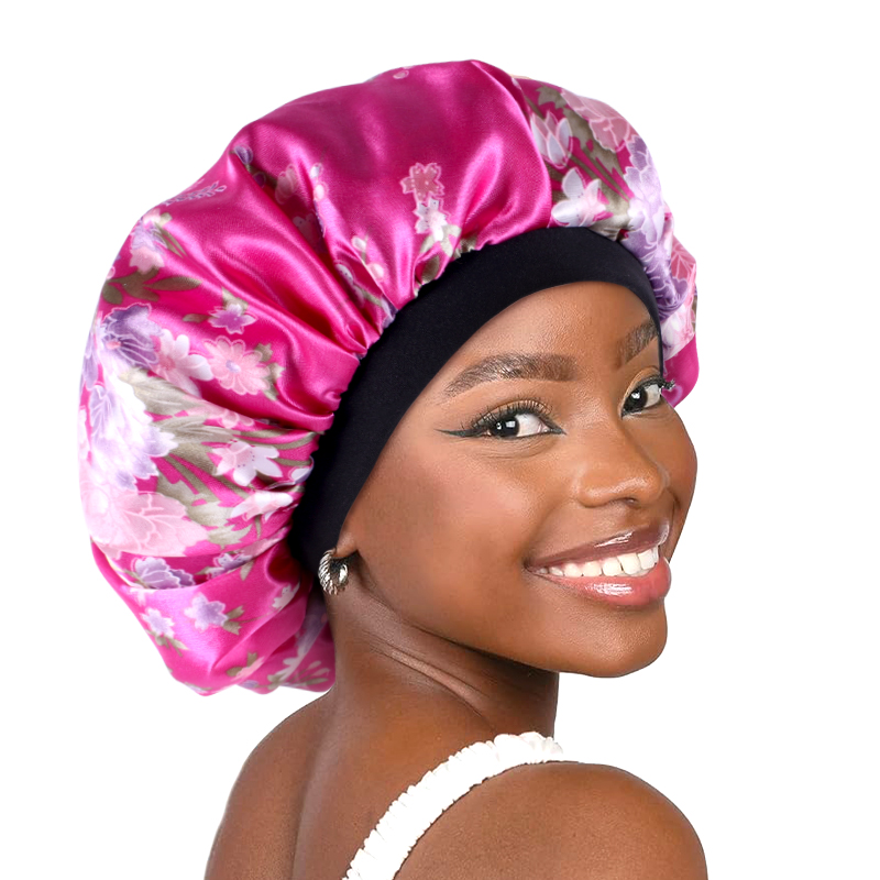 Hair Care Women - Women Satin Bonnet Elastic Wide Band