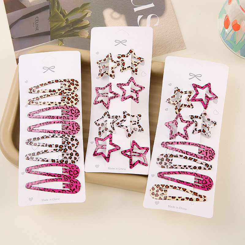 Bobby Pin Bulk - Simple Leopard Print Hairpins Set Women