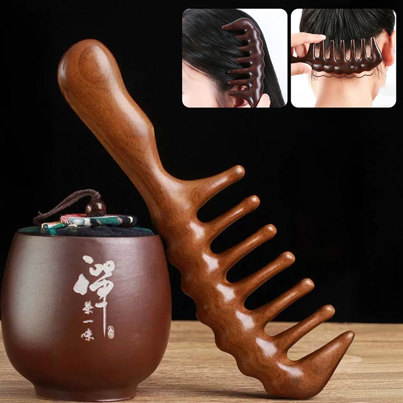 Natural Sandalwood Hair Combs  - огляд і ціна Hair Care Gift