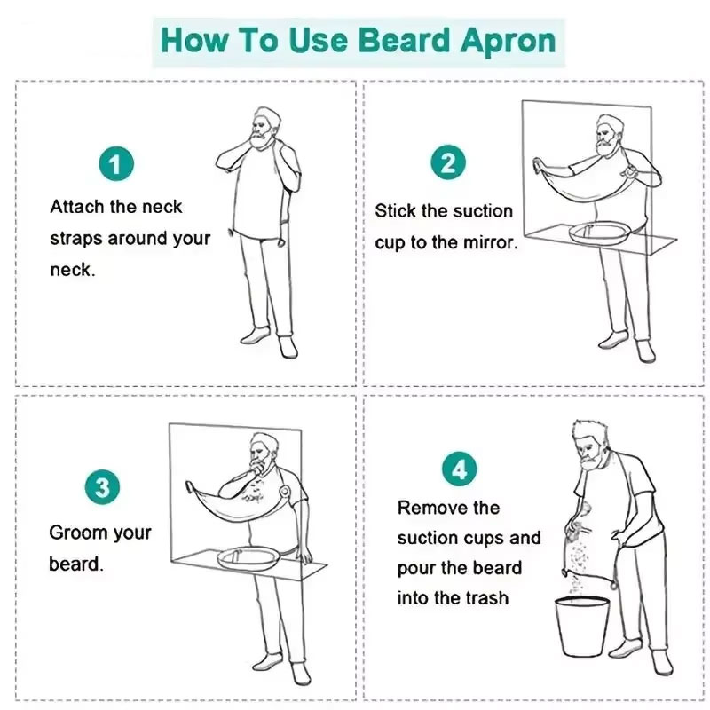 Men's Beard Shaving Apron - Cl - огляд і ціна Hair Care Gift