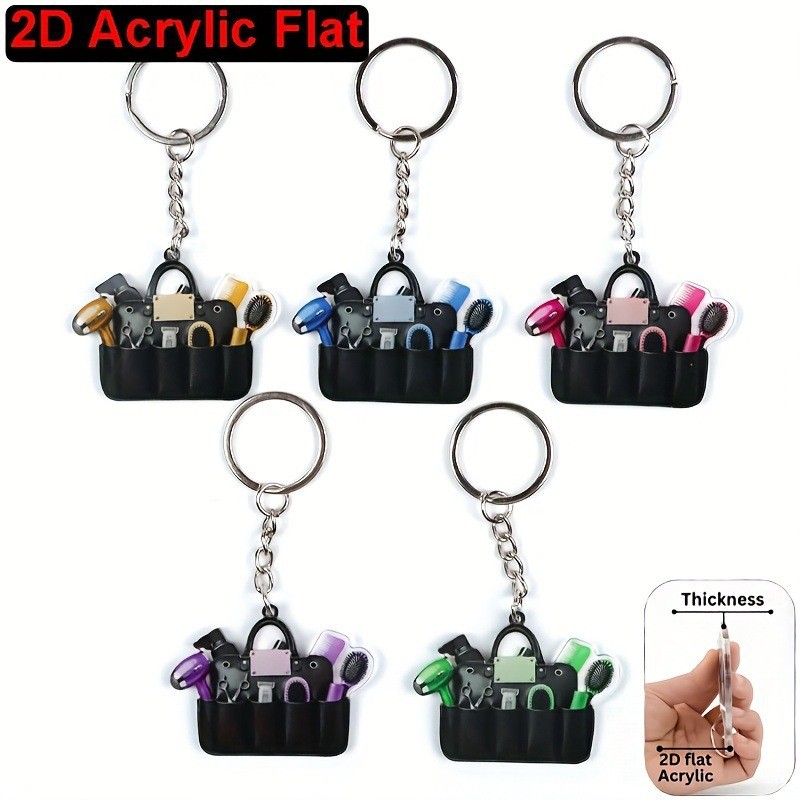hairdresser keychain 2D flat b - огляд і ціна Hair Care Gift