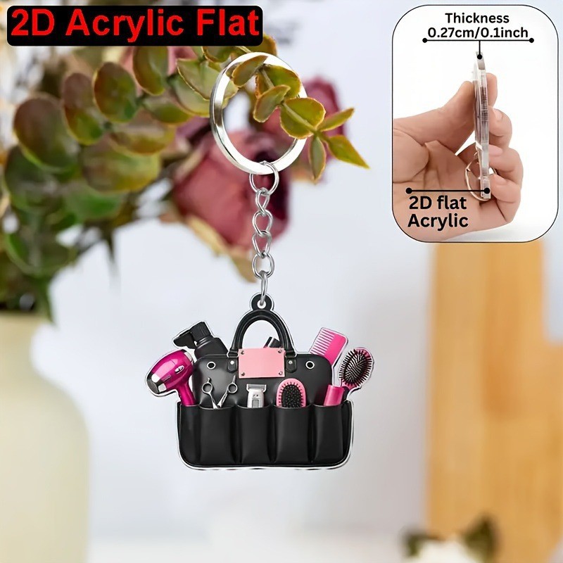 hairdresser keychain 2D flat b - огляд і ціна Hair Care Gift