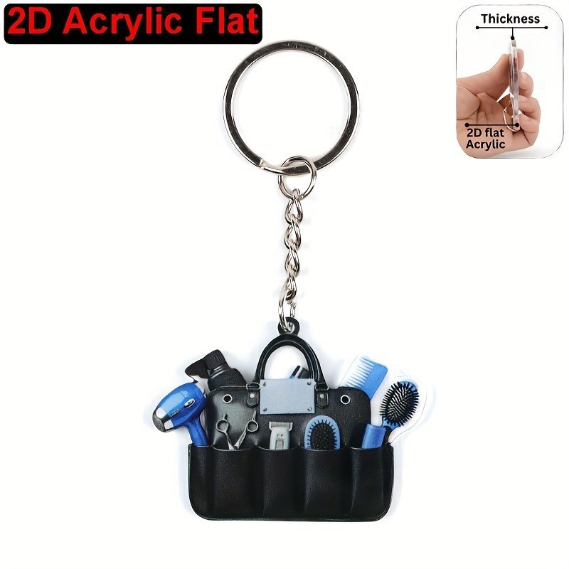hairdresser keychain 2D flat b - огляд і ціна Hair Care Gift
