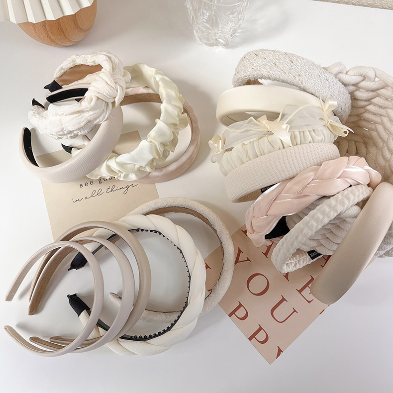 Beige Wide Headband High Crown - огляд і ціна Hair Care Women