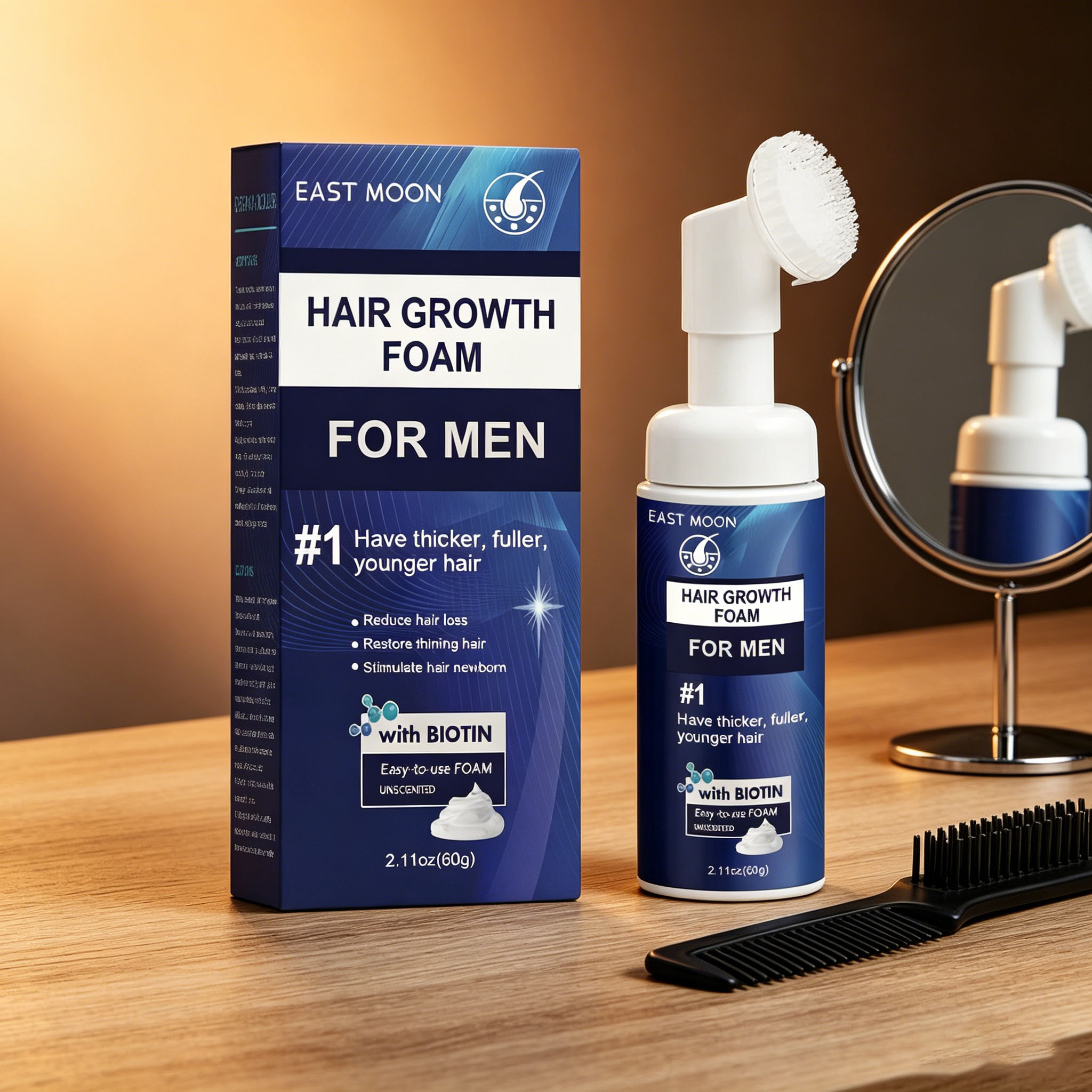 Hair Growth Foam Silicone Brus - огляд і ціна Hair Care Natural