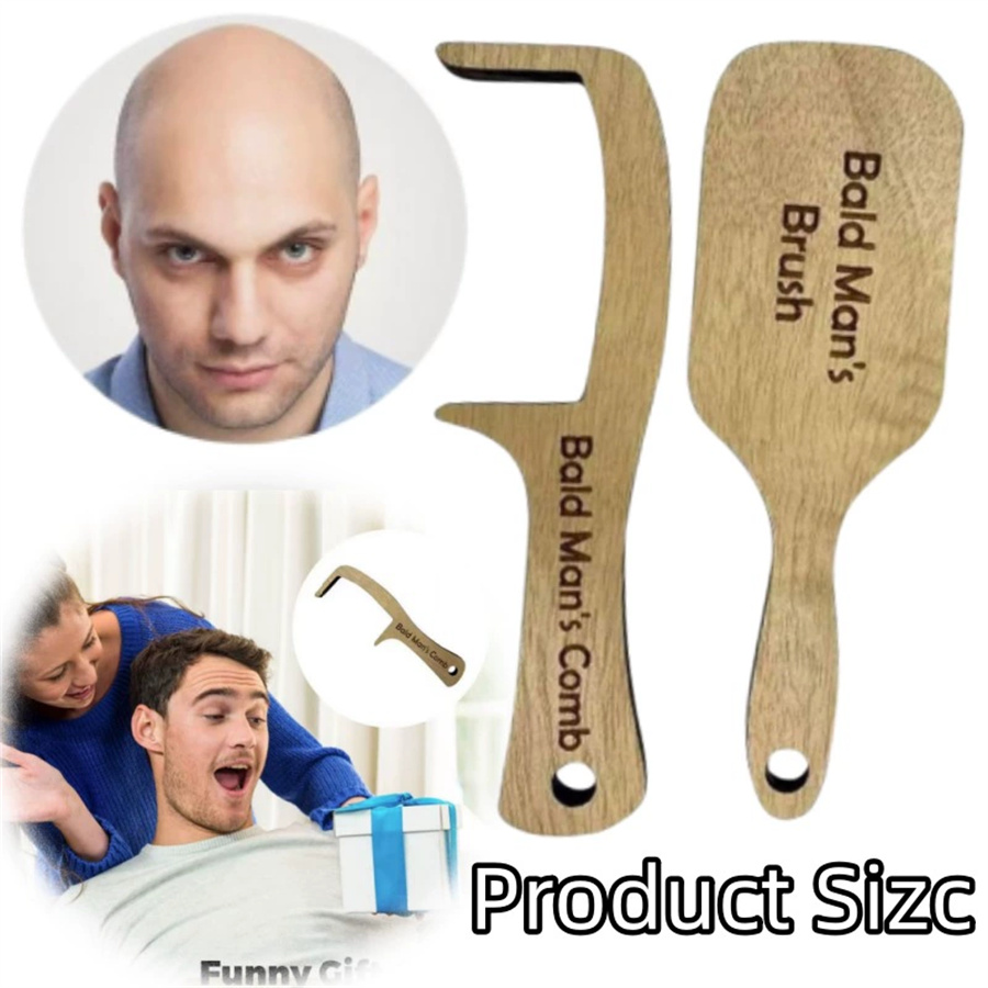 Wooden Comb for Bald Men Funny - огляд і ціна Hair Care Gift