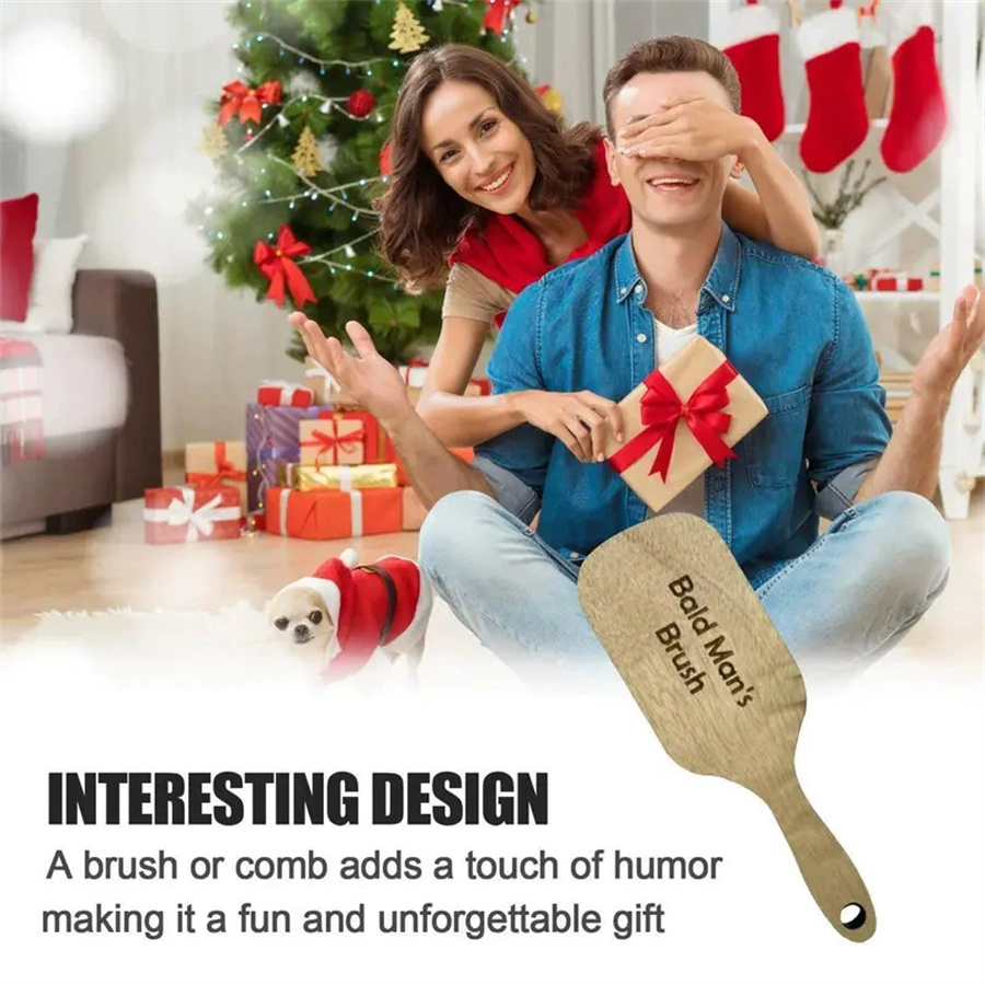 Wooden Comb for Bald Men Funny - огляд і ціна Hair Care Gift